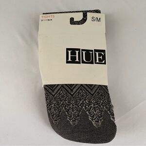 Hue Women's Horizontal Openwork Net Tights Graphite Heather S/M